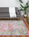 Unique Loom Paragon T-PRGN4 Pink Area Rug Rectangle Lifestyle Image
