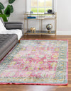Unique Loom Paragon T-PRGN4 Pink Area Rug Rectangle Lifestyle Image