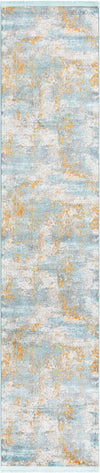Unique Loom Paragon T-PRGN5 Cream Blue Area Rug Runner Top-down Image