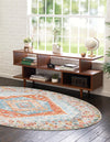 Unique Loom Paragon T-PRGN7 Salmon Area Rug Oval Lifestyle Image