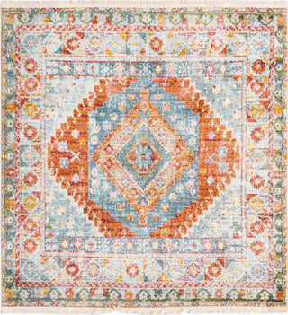 Unique Loom Paragon T-PRGN7 Salmon Area Rug Square Top-down Image