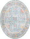 Unique Loom Paragon T-PRGN8 Blue Area Rug Oval Top-down Image