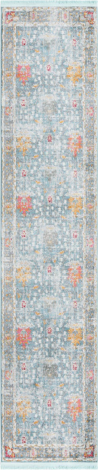 Unique Loom Paragon T-PRGN8 Blue Area Rug Runner Top-down Image