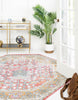 Unique Loom Paragon T-PRGN8 Pink Area Rug Octagon Lifestyle Image