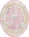 Unique Loom Paragon T-PRGN8 Pink Area Rug Oval Lifestyle Image