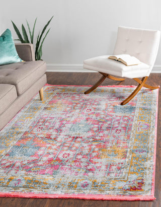 Unique Loom Paragon T-PRGN8 Pink Area Rug Rectangle Lifestyle Image