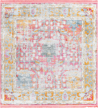 Unique Loom Paragon T-PRGN8 Pink Area Rug Square Top-down Image