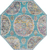 Unique Loom Paragon T-PRGN9 Blue Area Rug Octagon Top-down Image