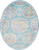Unique Loom Paragon T-PRGN9 Blue Area Rug Oval Lifestyle Image