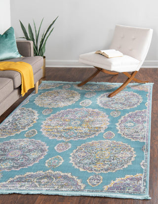 Unique Loom Paragon T-PRGN9 Blue Area Rug Rectangle Lifestyle Image