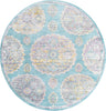 Unique Loom Paragon T-PRGN9 Blue Area Rug Round Top-down Image