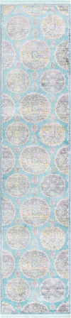 Unique Loom Paragon T-PRGN9 Blue Area Rug Runner Top-down Image