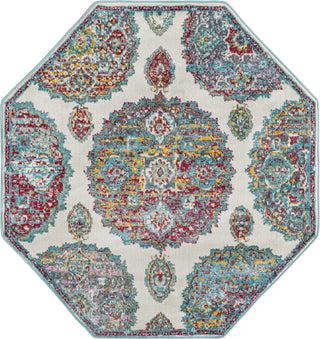 Unique Loom Paragon T-PRGN9 Cream Area Rug Octagon Top-down Image