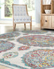 Unique Loom Paragon T-PRGN9 Cream Area Rug Octagon Lifestyle Image Feature