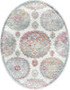 Unique Loom Paragon T-PRGN9 Cream Area Rug Oval Top-down Image
