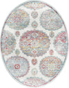 Unique Loom Paragon T-PRGN9 Cream Area Rug Oval Top-down Image