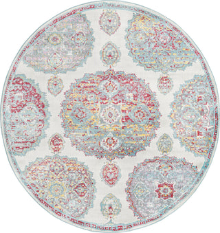 Unique Loom Paragon T-PRGN9 Cream Area Rug Round Top-down Image