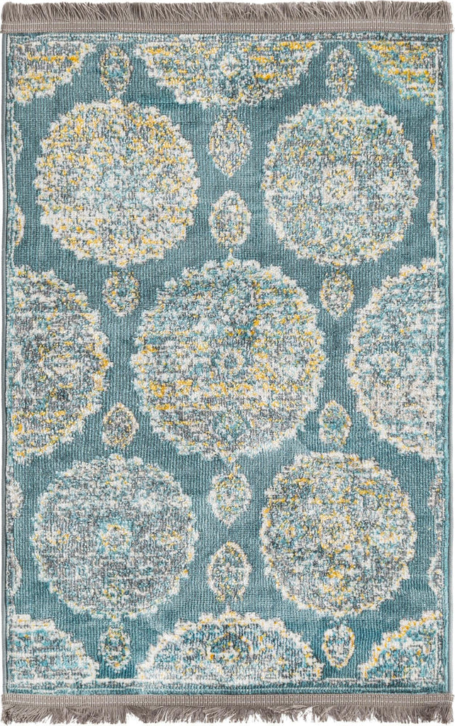 Unique Loom Paragon T-PRGN9 Gray and Blue Area Rug main image