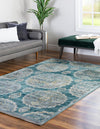 Unique Loom Paragon T-PRGN9 Gray and Blue Area Rug Rectangle Lifestyle Image