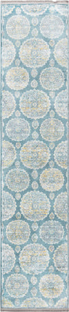 Unique Loom Paragon T-PRGN9 Gray and Blue Area Rug Runner Top-down Image