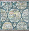 Unique Loom Paragon T-PRGN9 Gray and Blue Area Rug Square Top-down Image