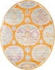 Unique Loom Paragon T-PRGN9 Orange Area Rug Oval Top-down Image