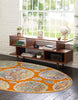 Unique Loom Paragon T-PRGN9 Orange Area Rug Oval Lifestyle Image