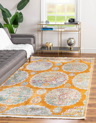 Unique Loom Paragon T-PRGN9 Orange Area Rug Rectangle Lifestyle Image