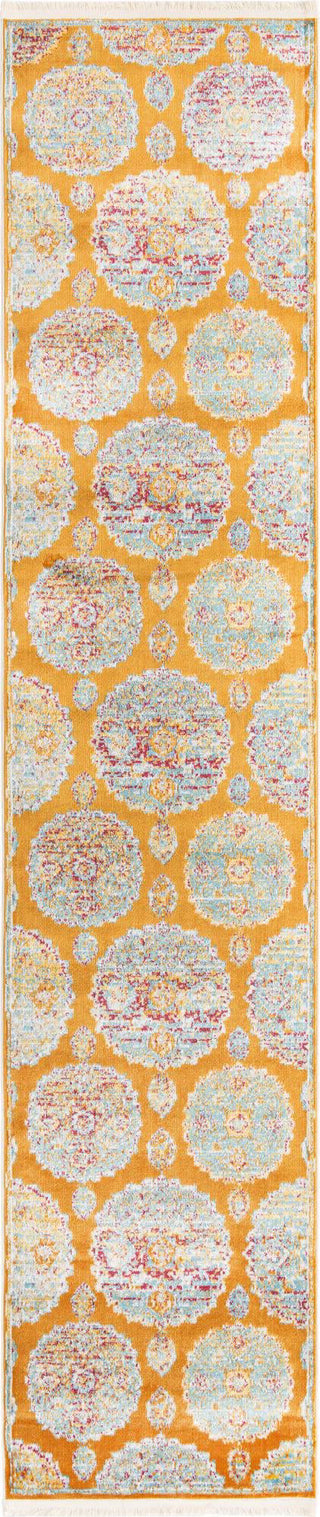 Unique Loom Paragon T-PRGN9 Orange Area Rug Runner Top-down Image