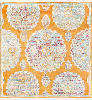 Unique Loom Paragon T-PRGN9 Orange Area Rug Square Top-down Image