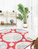 Unique Loom Paragon T-PRGN9 Red Area Rug Octagon Lifestyle Image