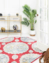 Unique Loom Paragon T-PRGN9 Red Area Rug Octagon Lifestyle Image