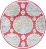 Unique Loom Paragon T-PRGN9 Red Area Rug Round Top-down Image