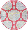 Unique Loom Paragon T-PRGN9 Red Area Rug Round Top-down Image
