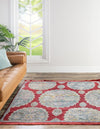 Unique Loom Paragon T-PRGN9 Red Area Rug Square Lifestyle Image
