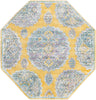 Unique Loom Paragon T-PRGN9 Yellow Area Rug Octagon Lifestyle Image Feature