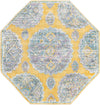 Unique Loom Paragon T-PRGN9 Yellow Area Rug Octagon Lifestyle Image Feature