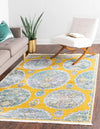 Unique Loom Paragon T-PRGN9 Yellow Area Rug Rectangle Lifestyle Image