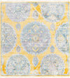 Unique Loom Paragon T-PRGN9 Yellow Area Rug Square Top-down Image