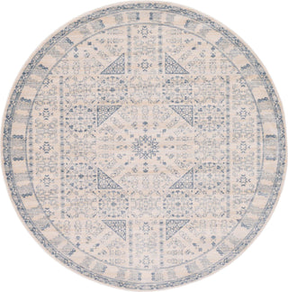 Unique Loom Paris T-G370b Beige Area Rug Round Top-down Image