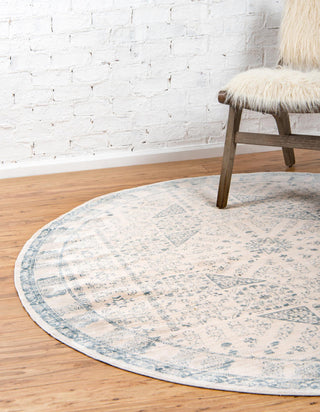 Unique Loom Paris T-G370b Beige Area Rug Round Lifestyle Image