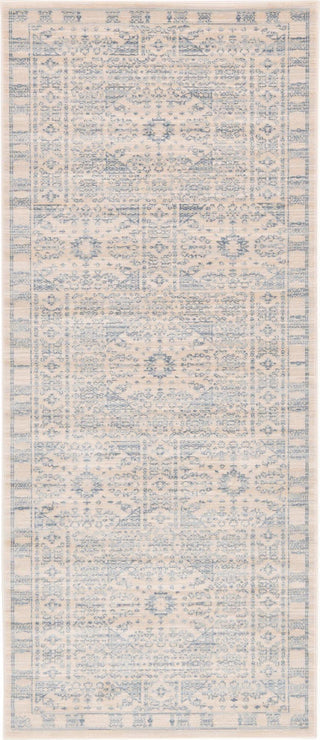 Unique Loom Paris T-G370b Beige Area Rug Runner Top-down Image