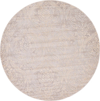 Unique Loom Paris T-G376B Gray Area Rug Round Top-down Image