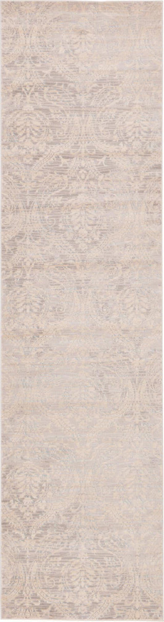 Unique Loom Paris T-G376B Gray Area Rug Runner Top-down Image