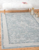Unique Loom Paris T-G382A Light Blue Area Rug Rectangle Lifestyle Image Feature