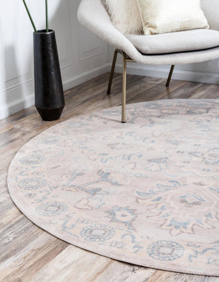 Unique Loom Paris T-G383A Gray Area Rug Round Lifestyle Image