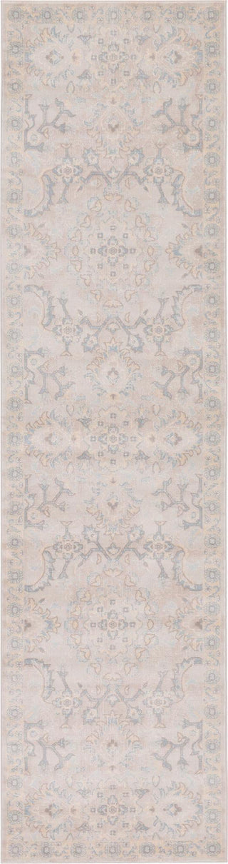 Unique Loom Paris T-G383A Gray Area Rug Runner Top-down Image