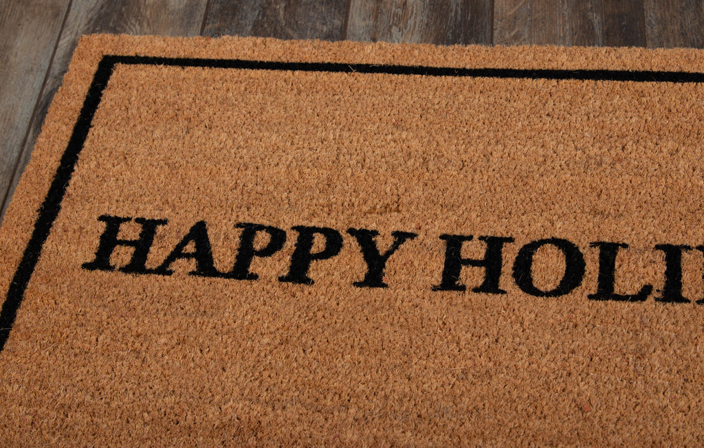 Greetings Rug Momeni Park Holiday Greeting PAR-8 Black Area Rug by Erin Gates ...