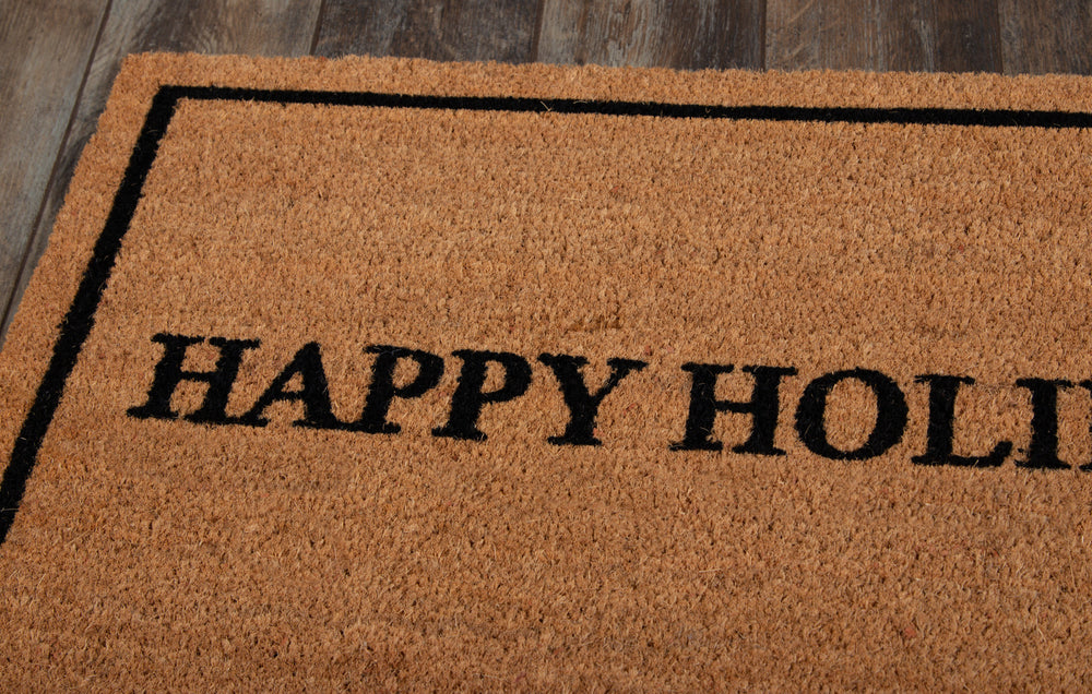 Momeni Park Holiday Greeting PAR-8 Black Area Rug by Erin Gates