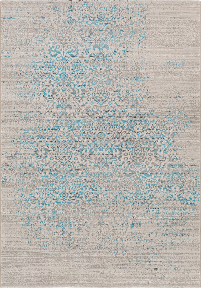 Surya Peachtree PCH-1002 Sky Blue Taupe Dark Brown Cream Area Rug main image